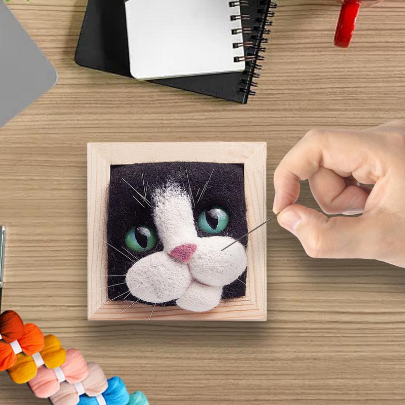 Adorable Cat Wool Felting Kit