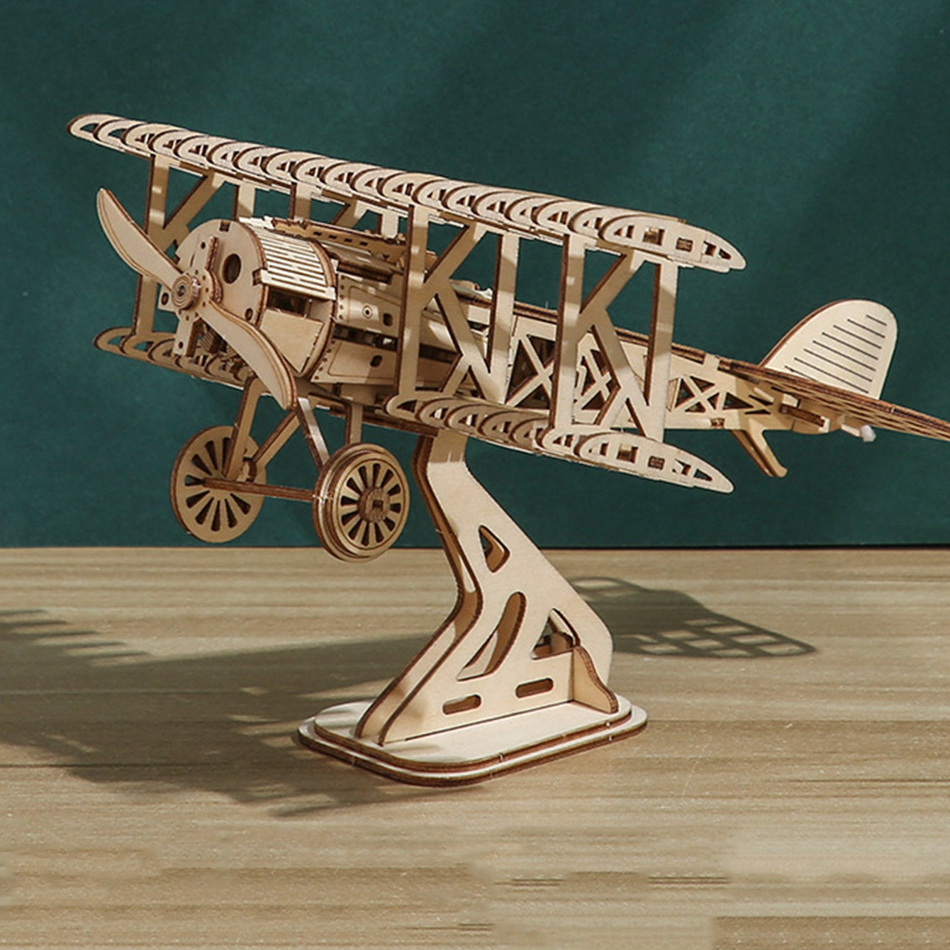 3D Wooden Puzzle Bi-Plane