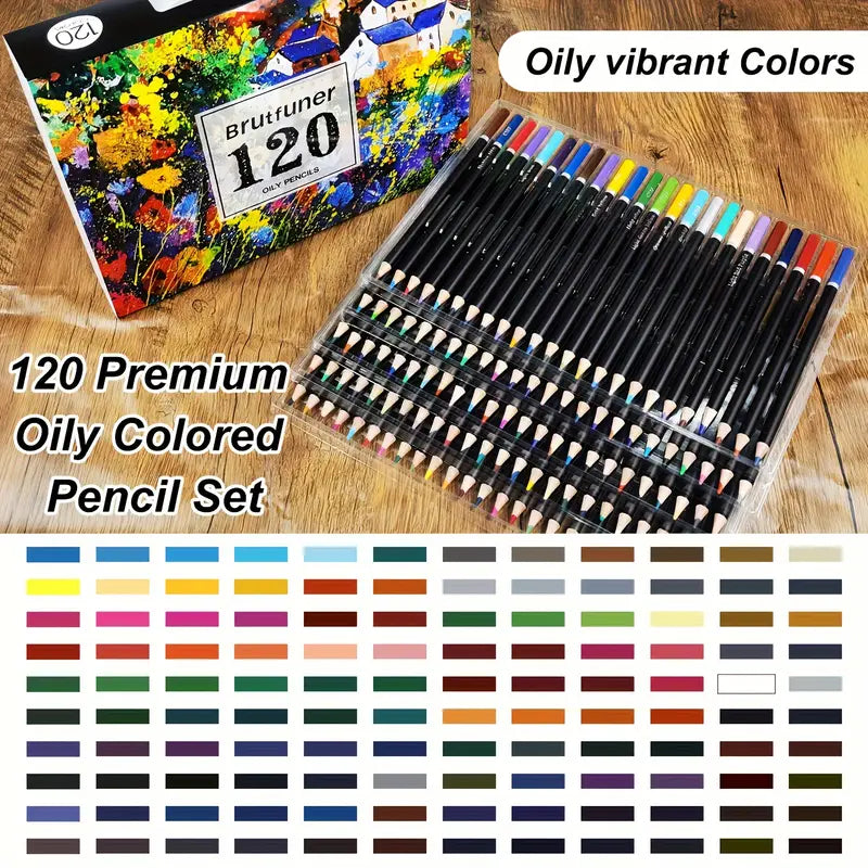 Premium Colored Pencils - 120 Vibrant Artist Soft Core Set