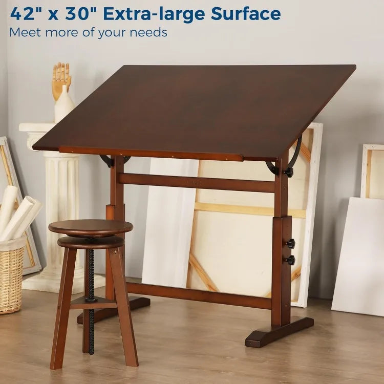 Artist Drafting Table 30x42: Adjustable Height & Angle