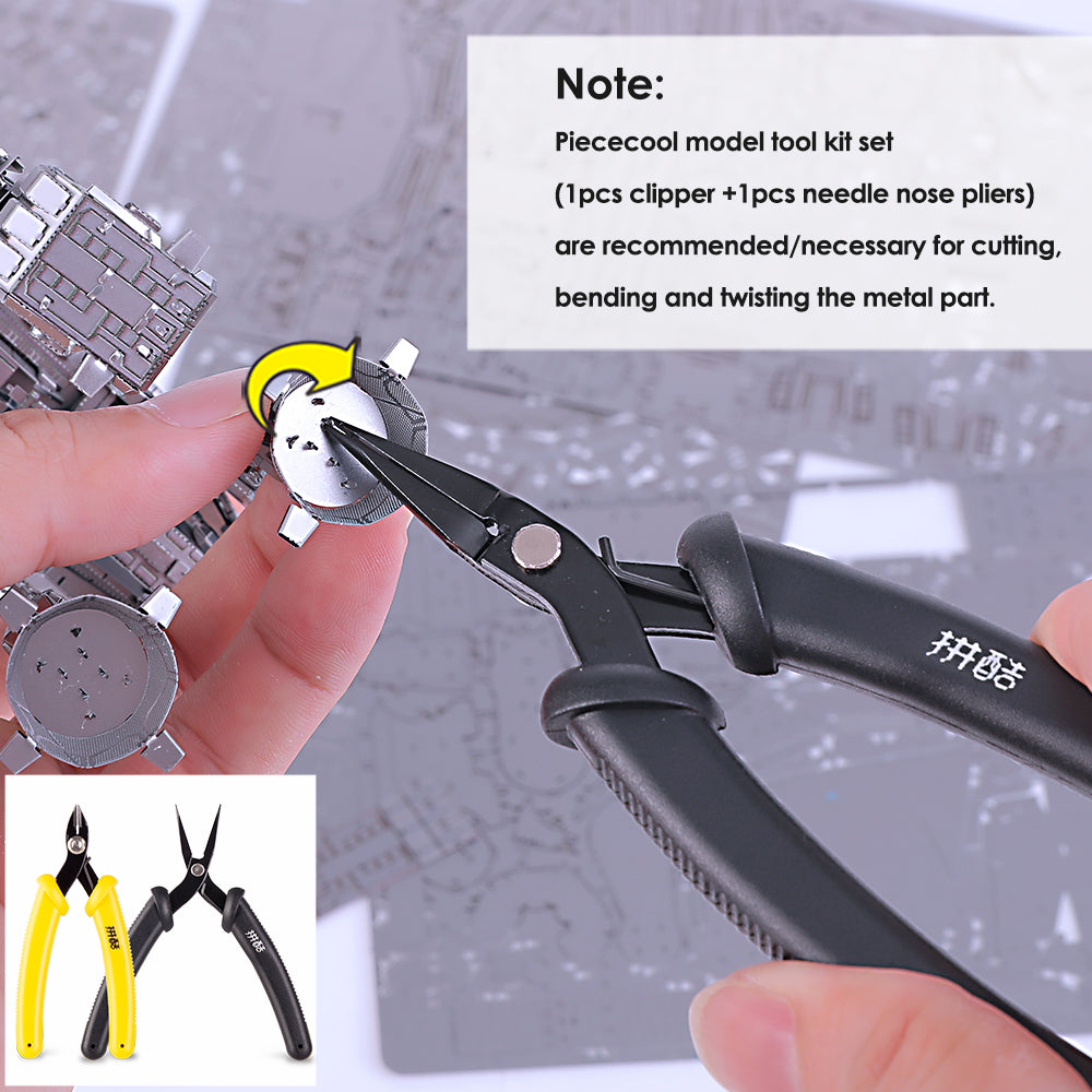 Piececool 3D Metal Model Tool Set: Clipper & Needle Nose Pliers