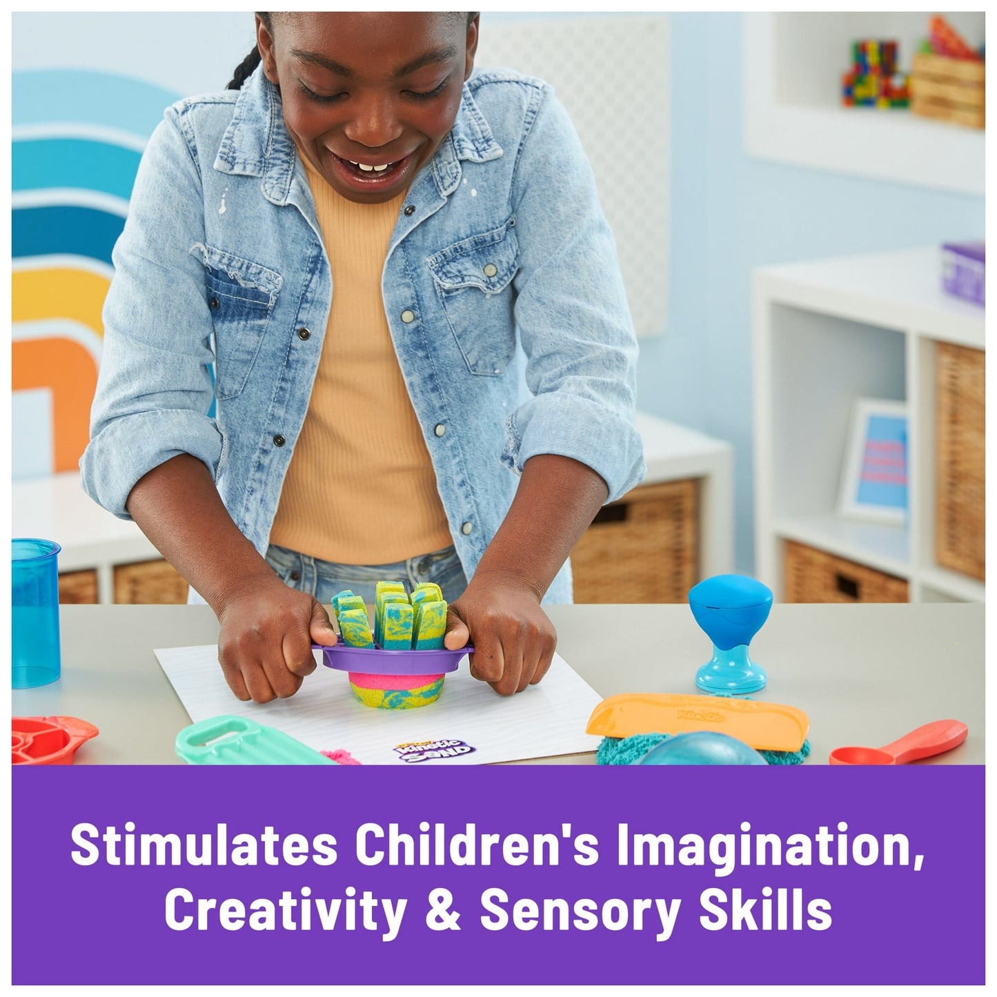 Kinetic Sand Set: Ultimate Fun with 10 Molds & Tools