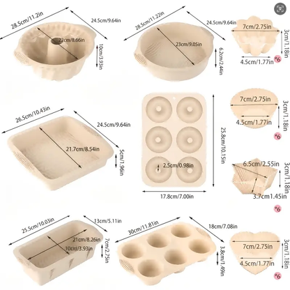 Silicone Baking Molds Set - Non-Stick, Easy Clean, 30Pcs