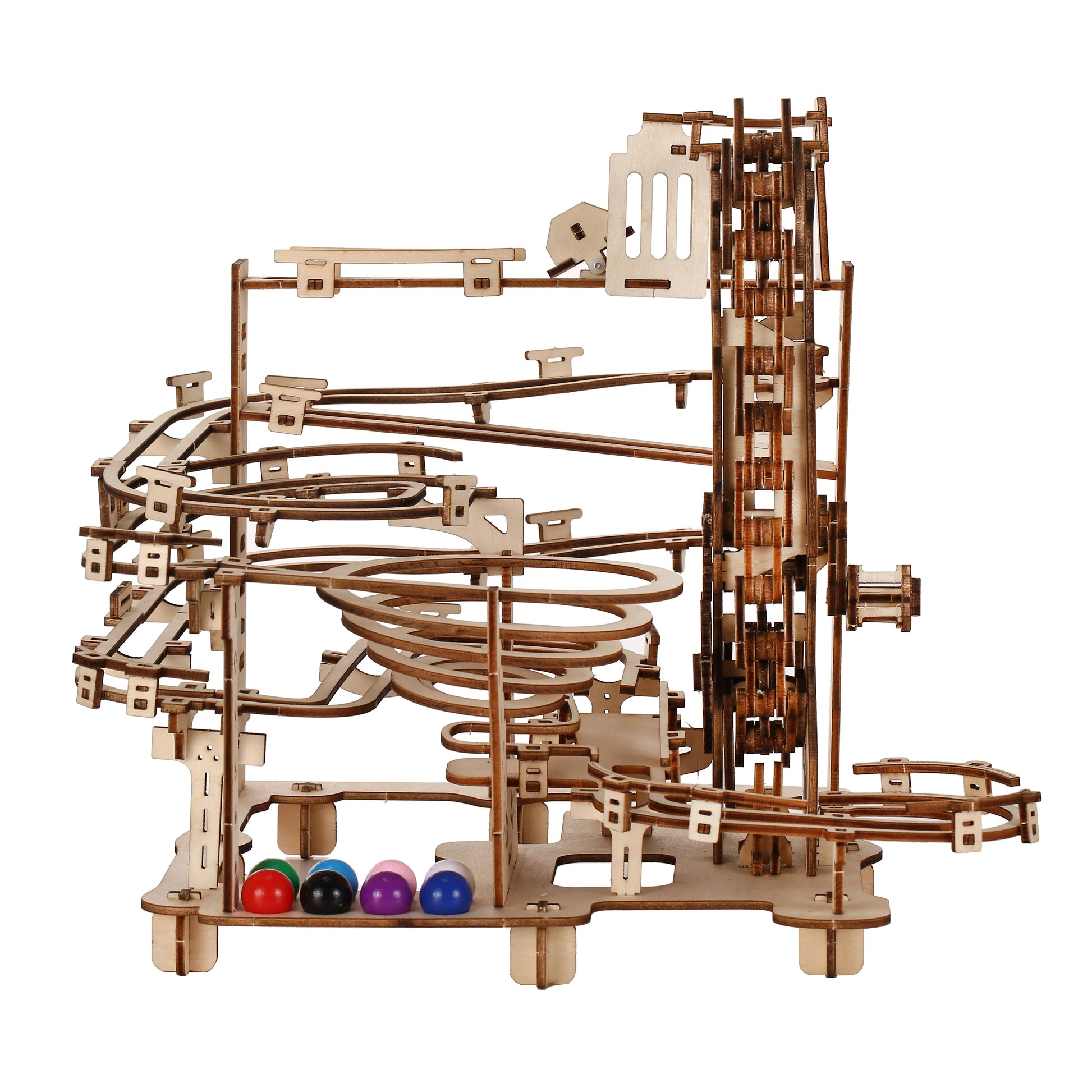 Track Pulley 3D Wooden Puzzle Kit