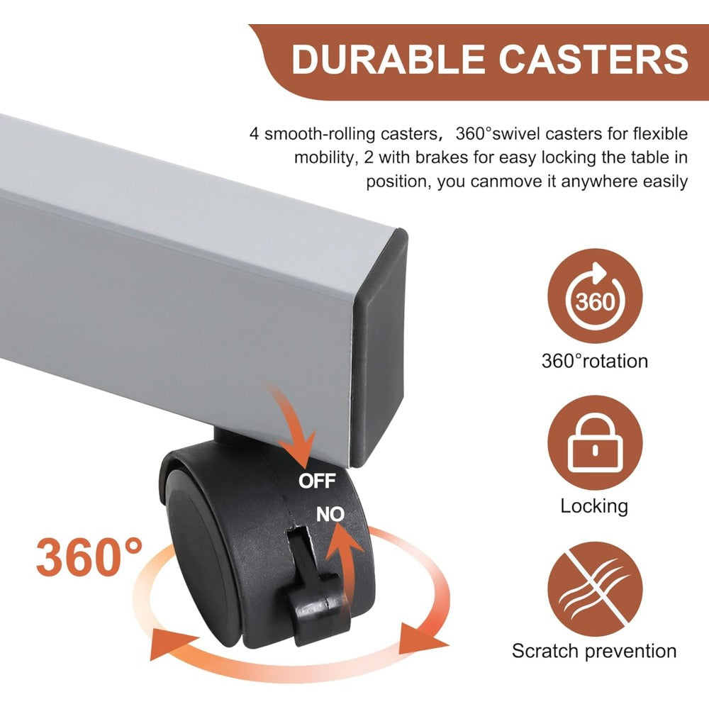 Rolling Glass Drafting Table 