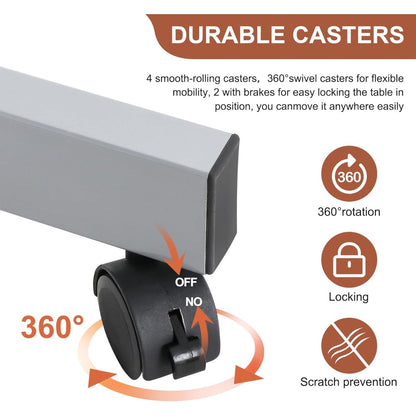 Rolling Glass Drafting Table 
