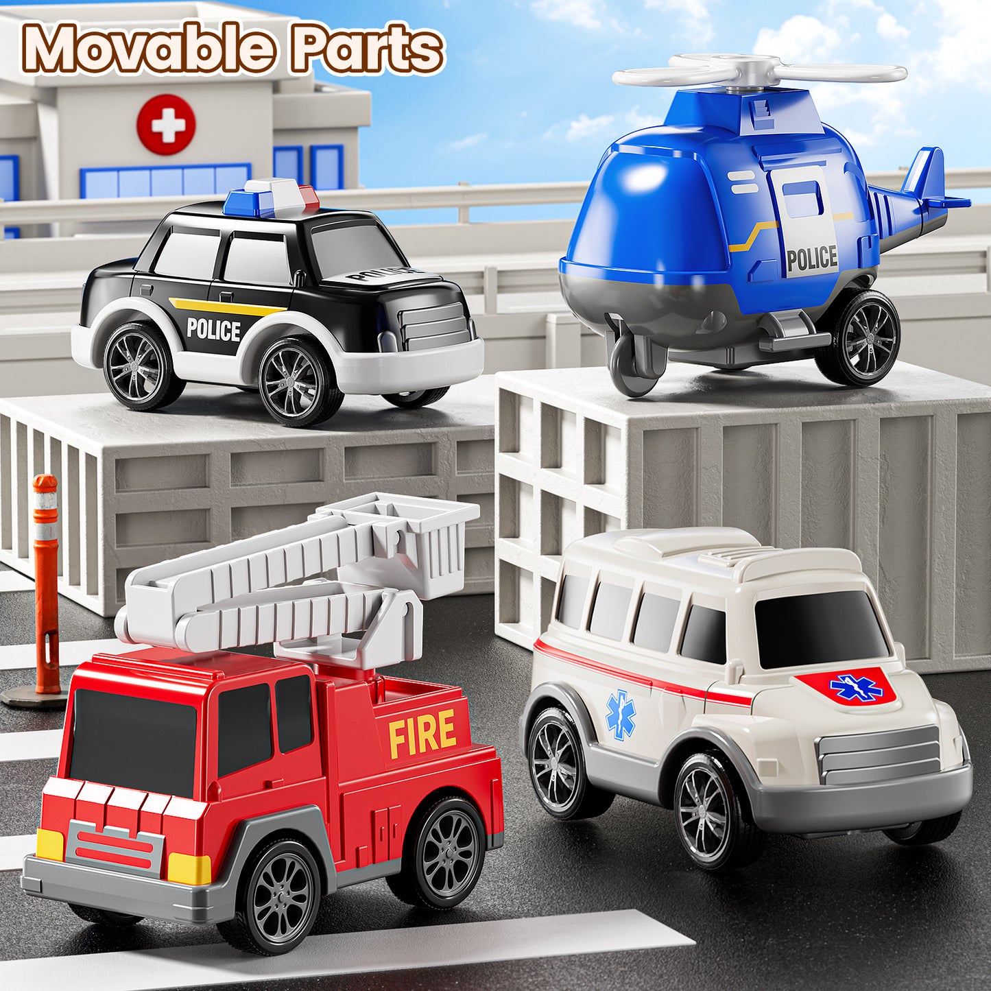 Ambulance 5-in-1 Truck Toys 