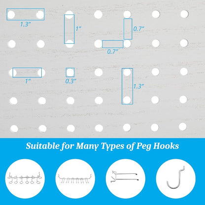 4 Panel Pegboard Display Stand - 5 FT Portable Organizer