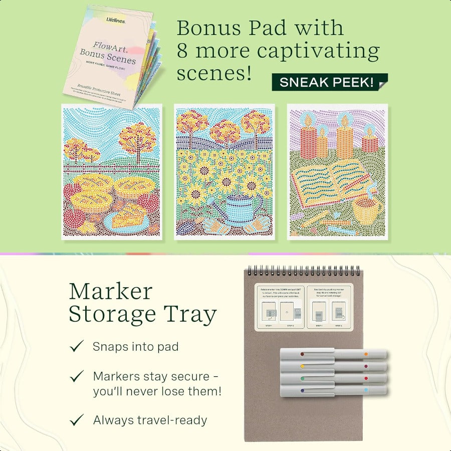 FlowArt Activity Pad Set: Fall Dot-by-Letter Art & Markers