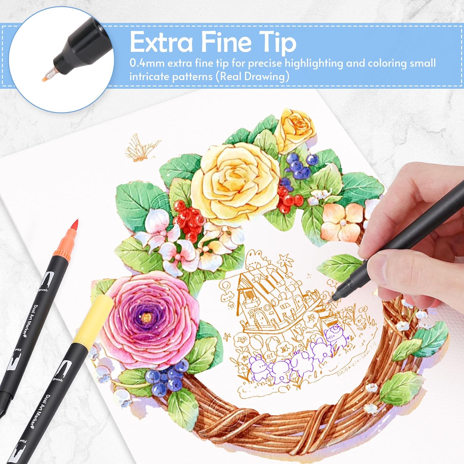 Dual Tip Art Markers Set