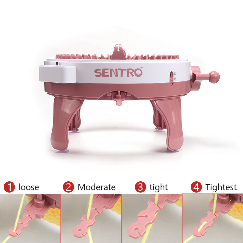 48-Needle Knitting Machine: Craft Scarves, Hats & More Easily