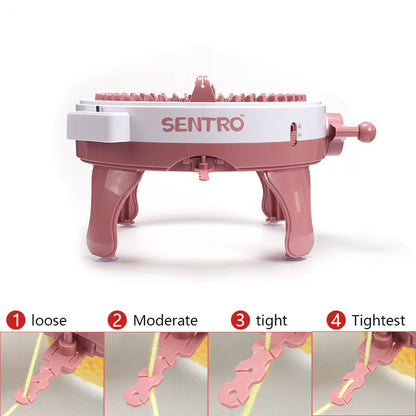 48-Needle Knitting Machine: Craft Scarves, Hats & More Easily