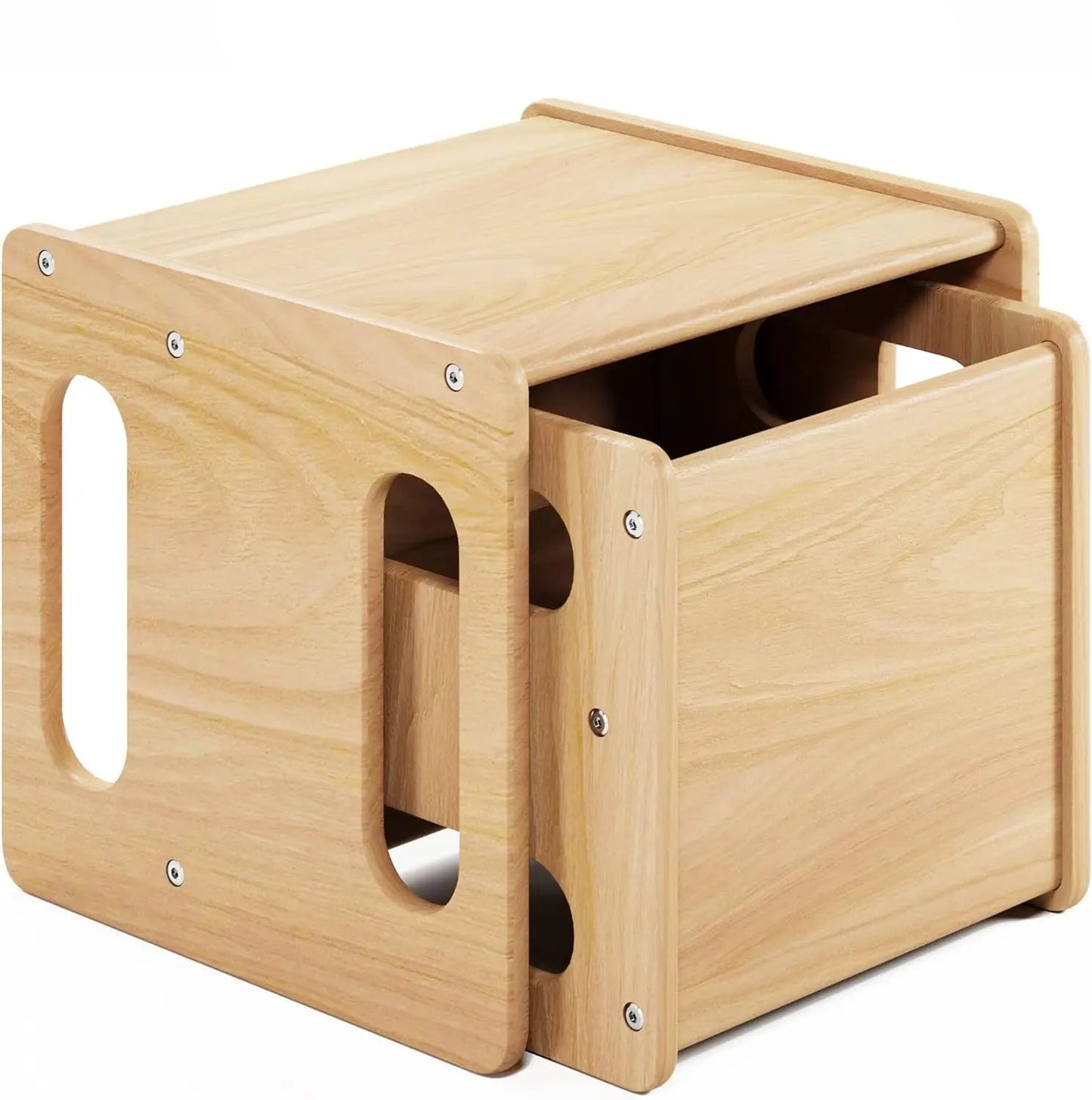 Montessori Weaning Table & Chair Set - Real Hardwood, Safe Design