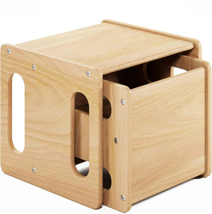 Montessori Weaning Table & Chair Set - Real Hardwood, Safe Design