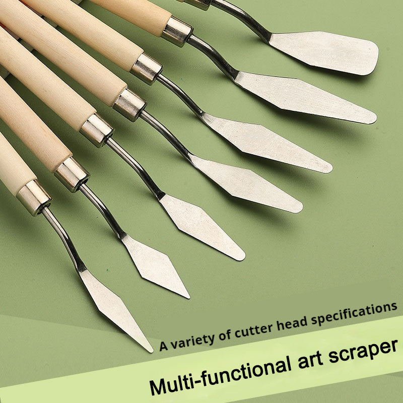 Stainless Steel Oil Painting Knives Set - 7Pcs Artist Tools