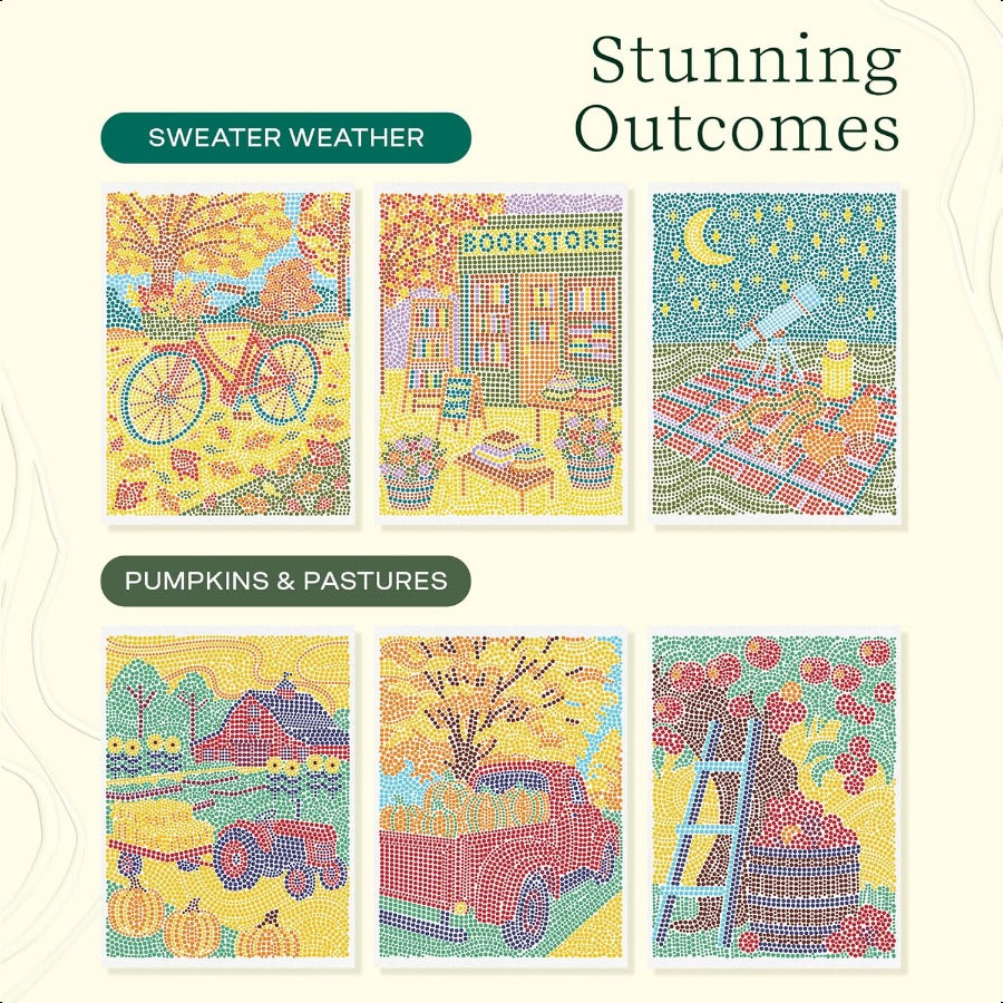 FlowArt Activity Pad Set: Fall Dot-by-Letter Art & Markers