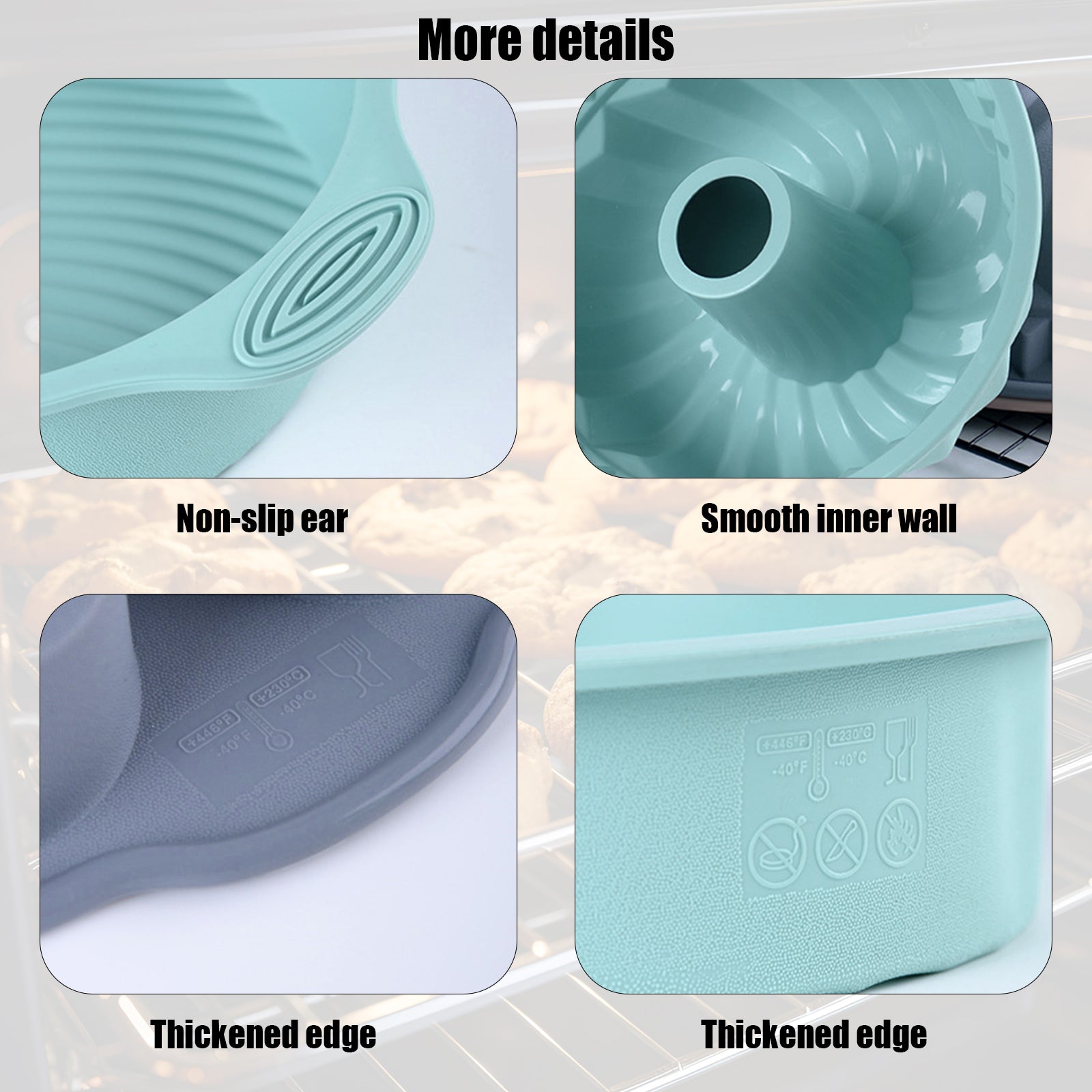 Silicone Baking Molds Set - Non-Stick, Easy Clean, 30Pcs