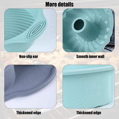 Silicone Baking Molds Set - Non-Stick, Easy Clean, 30Pcs