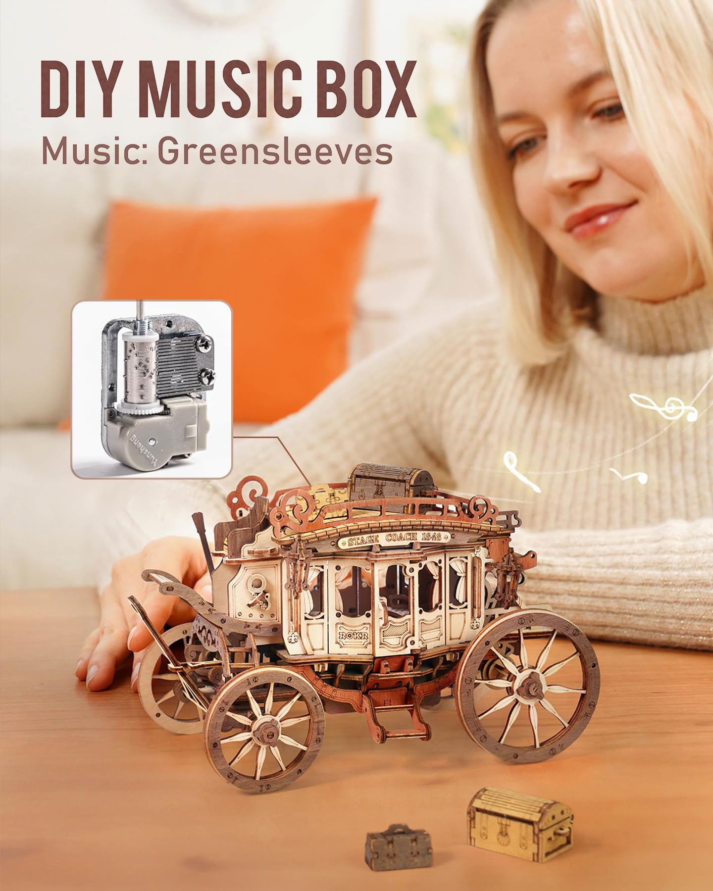 3D Wooden Stagecoach Puzzle
