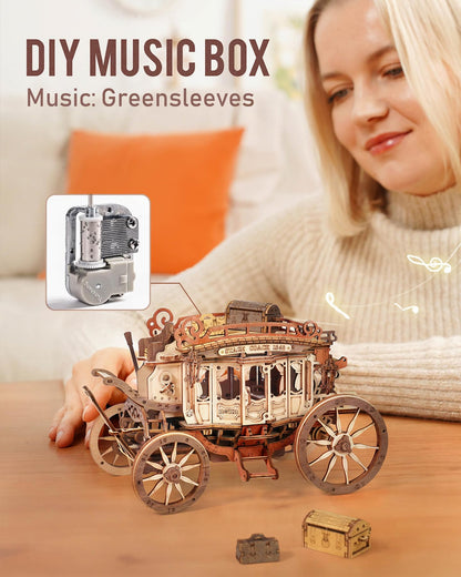 3D Wooden Stagecoach Puzzle