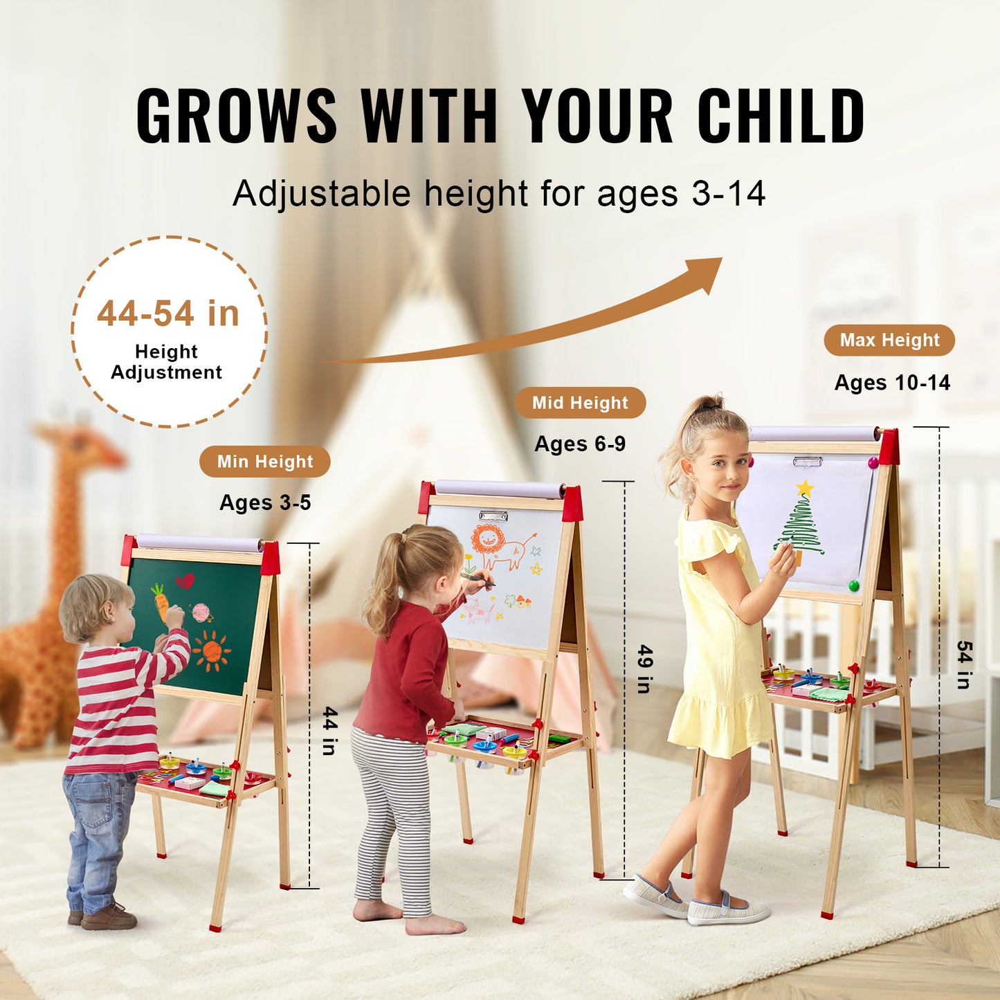 Magnetic Kids Art Easel - Double-Sided Creativity & Learning