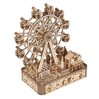 3D Wooden Ferris Wheel Puzzle Kit