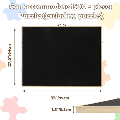 Puzzle Table 1500 Pieces: Rotating Board with Storage