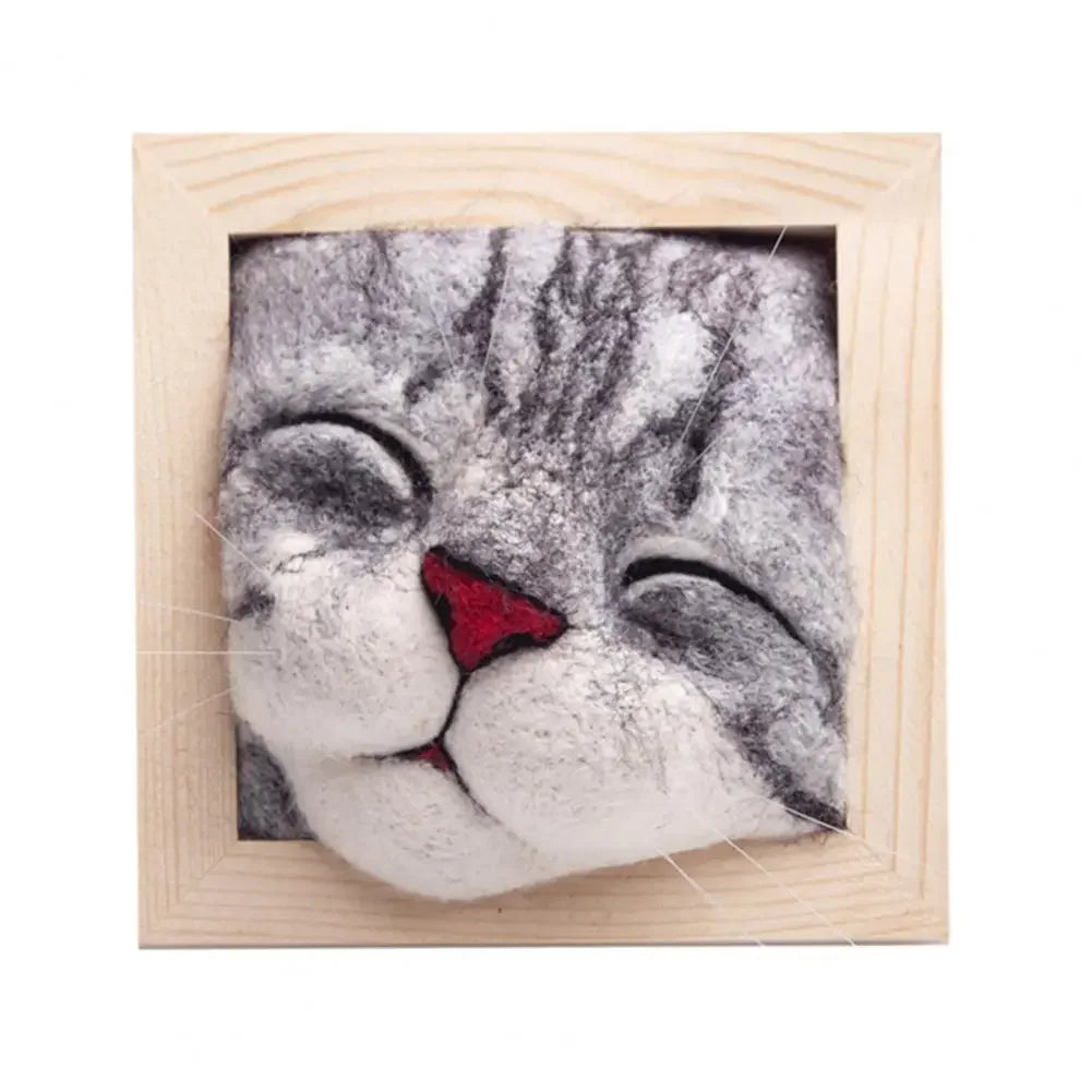 Adorable Cat Wool Felting Kit