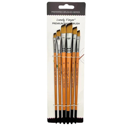 Artist Paint Brushes Set - 6pcs for Acrylic, Oil, Watercolor