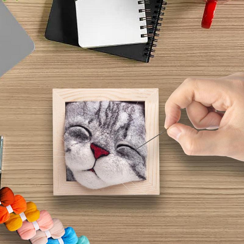 Adorable Cat Wool Felting Kit