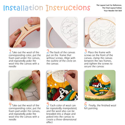Wool Felting Kit with Frame - Craft Your Own Art