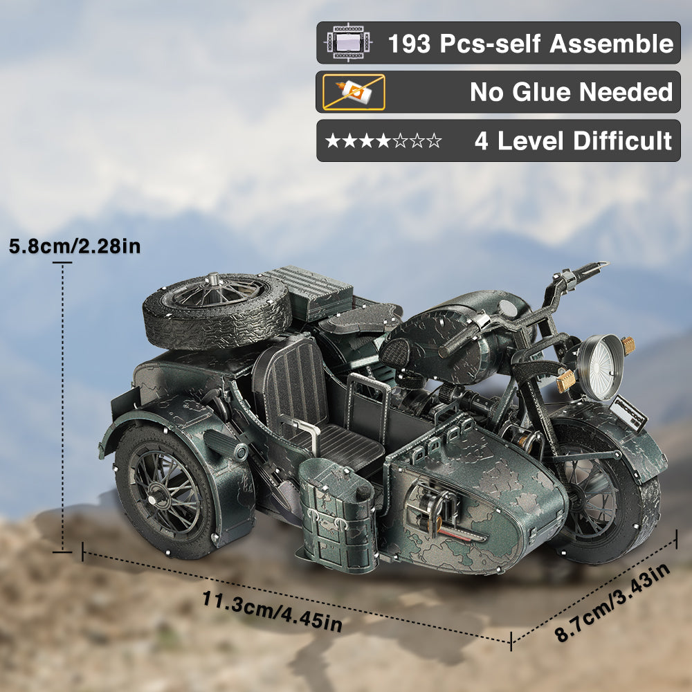 3D Metal Puzzles Motorcycle Kit - Piececool DIY Model Toy