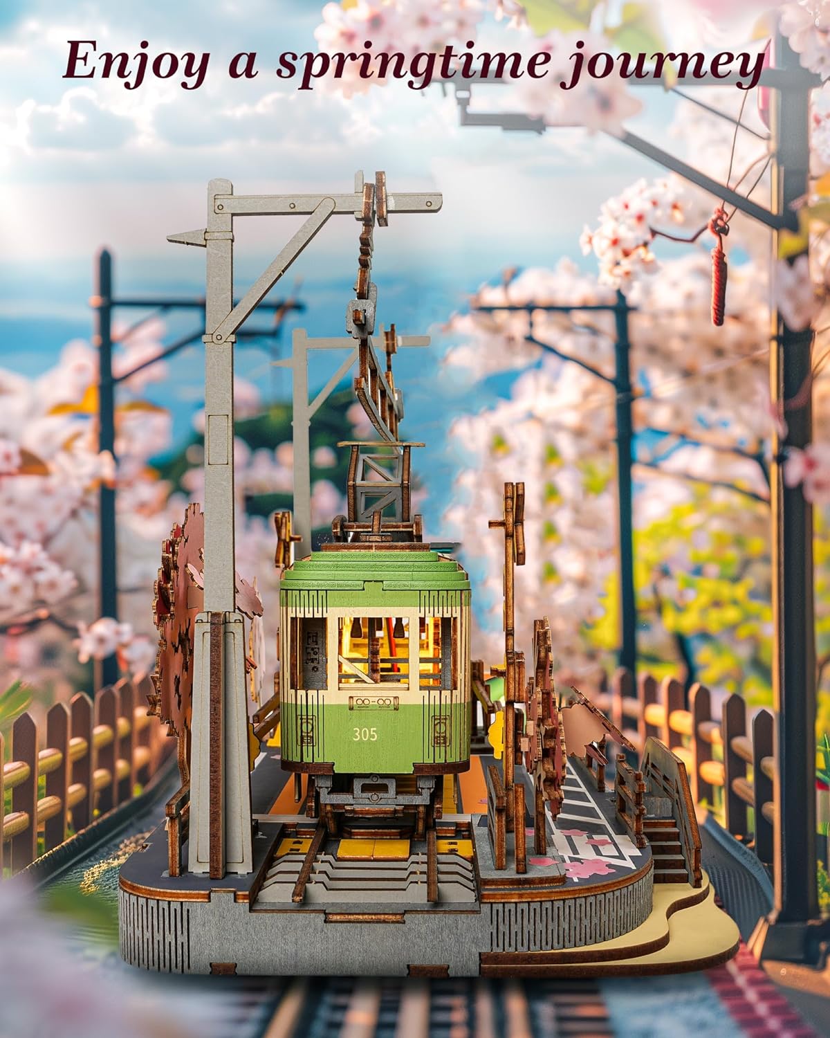 Wooden Sakura Tram