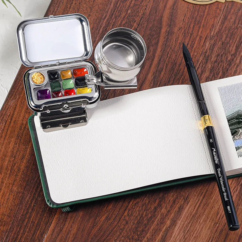 Mini Portable Watercolor Paint Box 