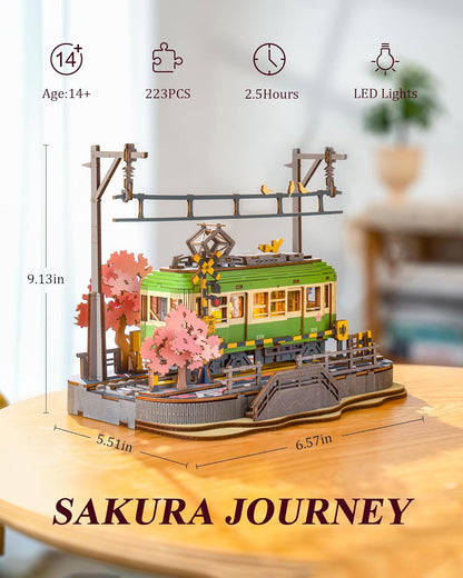 Wooden Sakura Tram