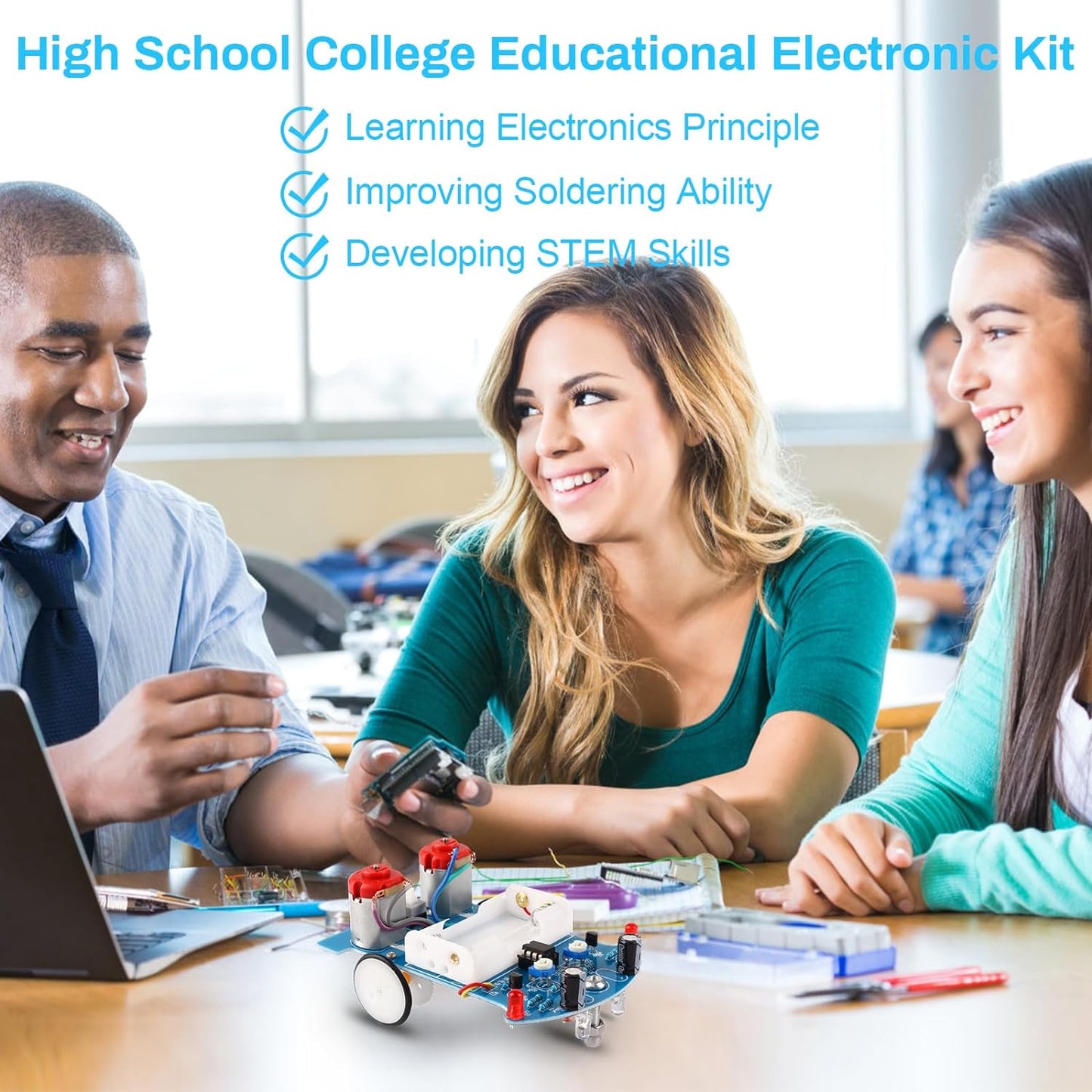 Soldering Kit: DIY Smart Car Robot for Beginners