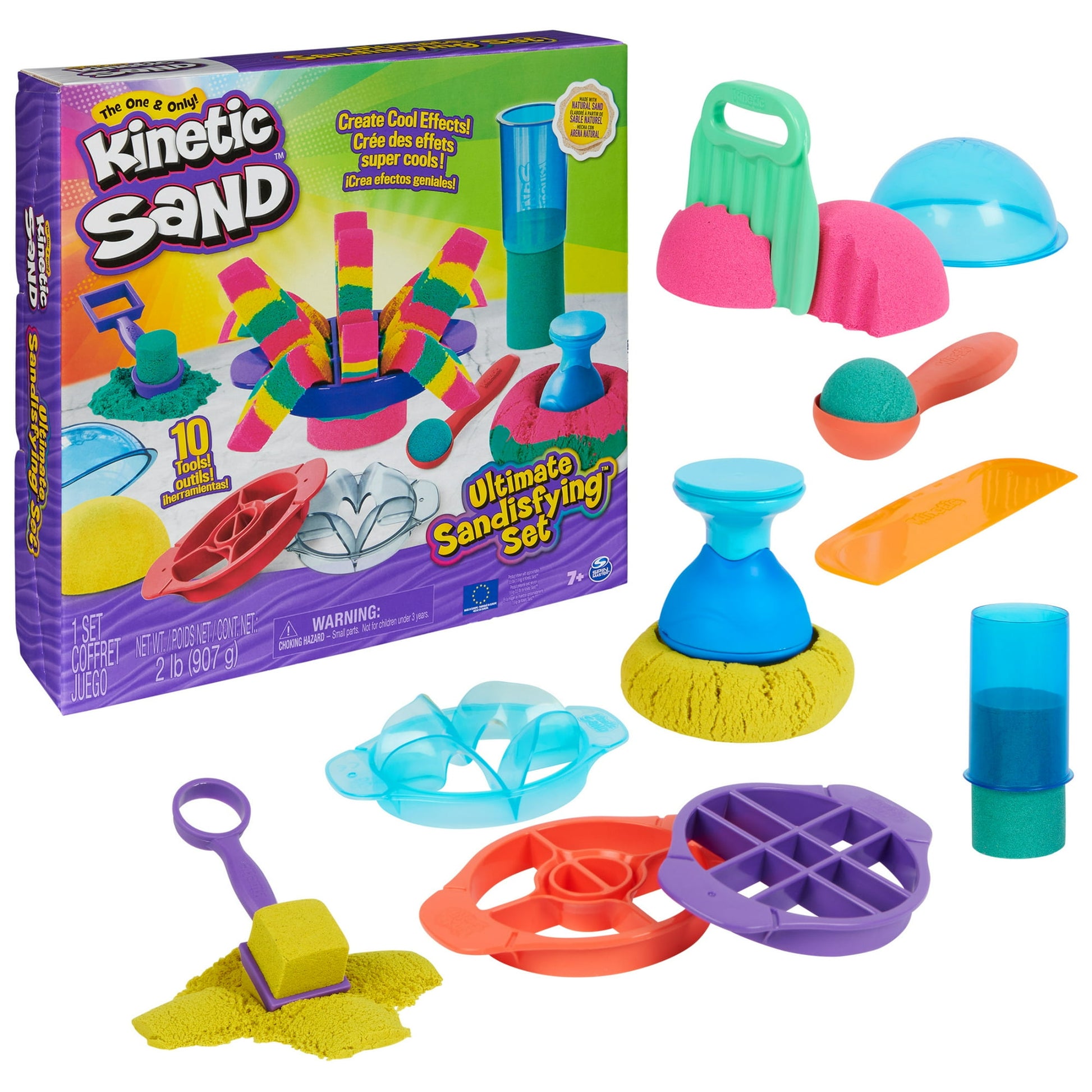 Kinetic Sand Set: Ultimate Fun with 10 Molds & Tools