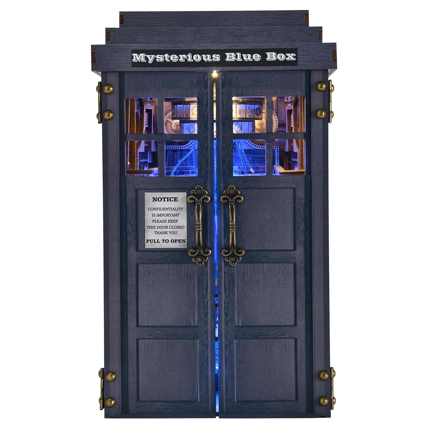 DIY Book Nook Kit: Mysterious Telephone Booth Bookshelf Model