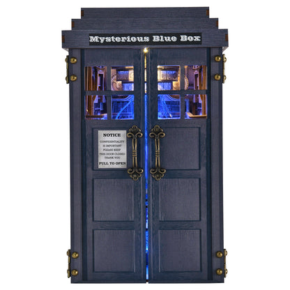 DIY Book Nook Kit: Mysterious Telephone Booth Bookshelf Model