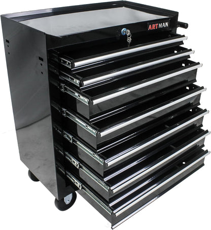 7-Drawer Rolling Tool Cart: Lockable Metal Chest on Wheels