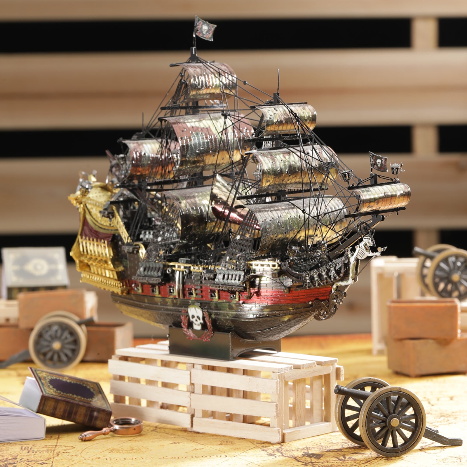 3D Metal Puzzle Pirate Ship - Queen Anne's Revenge Model Kit