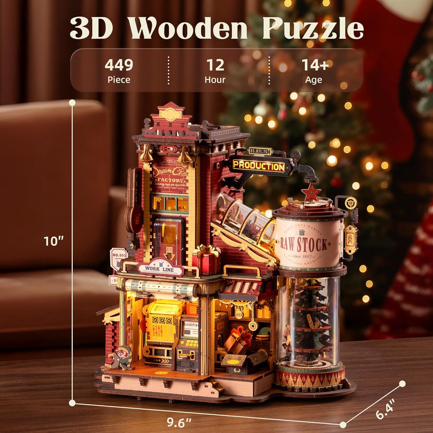 3D Wooden Puzzle Music Box 