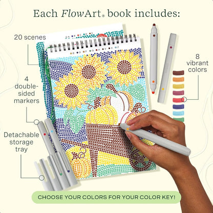 FlowArt Activity Pad Set: Fall Dot-by-Letter Art & Markers