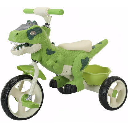 Dinosaur Kids Tricycle with Music & Basket - Toddler Ride-On