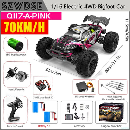 Wltoys Q117 4WD RC Car - 70KM/H High-Speed Off-Road Drift