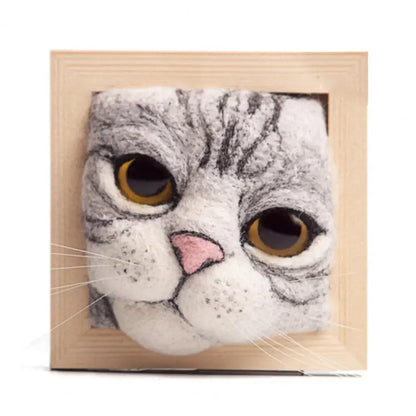 Adorable Cat Wool Felting Kit