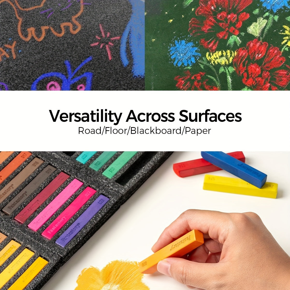 72 Colors Soft Chalk Pastels Set - Non-Toxic for Artists