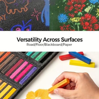 72 Colors Soft Chalk Pastels Set - Non-Toxic for Artists