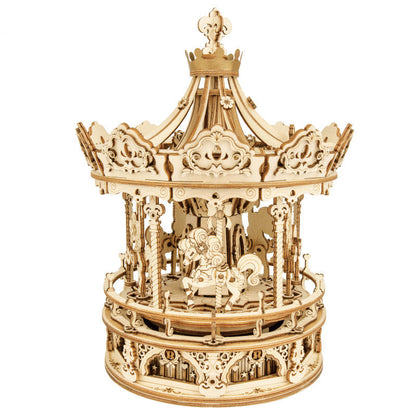 3D Wooden Puzzle Carousel