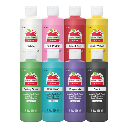 Acrylic Craft Paint Set - 8 Colors, Non-Toxic, Matte Finish